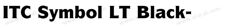 ITC Symbol LT Black字体转换
